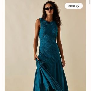 Free People MIDI “blurred line “ maxi dress NWT